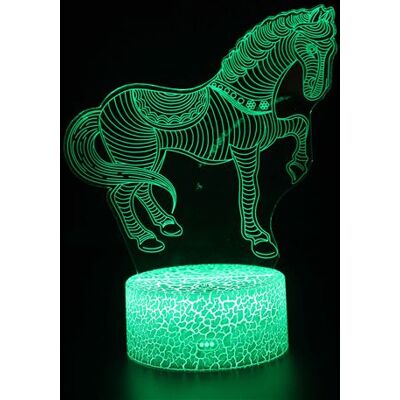 Stack Lampe 3D Tactile Veilleuses Enfant 7 Couleurs avec Telecommande - Cheval #470 - Publicité Stack Lampe 3D Tactile Veilleuses Enfant 7 Couleurs avec Telecommande - Cheval #470 - Publicité