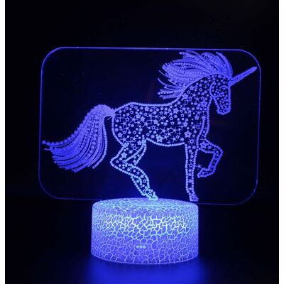 Stack Lampe 3D Tactile Veilleuses Enfant 7 Couleurs avec Telecommande - Licorne #78 - Publicité Stack Lampe 3D Tactile Veilleuses Enfant 7 Couleurs avec Telecommande - Licorne #78 - Publicité