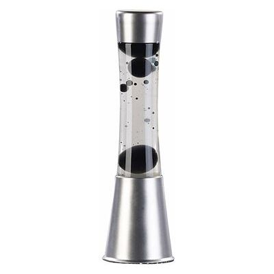 Lunartec : Lampe à lave en verre et aluminium - Bulles noires et liquide transparent Transparent - Publicité Lunartec : Lampe à lave en verre et aluminium - Bulles noires et liquide transparent Transparent - Publicité