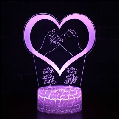 Stack Lampe 3D Tactile Veilleuses Enfant 7 Couleurs avec Telecommande - L'amour #585 - Publicité Stack Lampe 3D Tactile Veilleuses Enfant 7 Couleurs avec Telecommande - L'amour #585 - Publicité