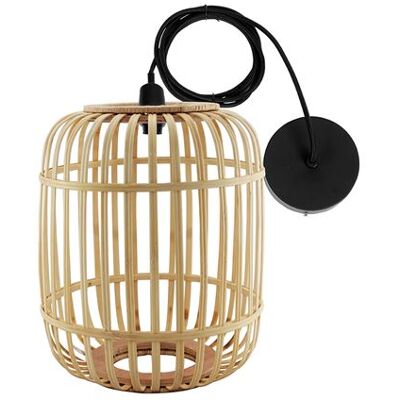 Non communiqué Lampe à suspension luminaire suspendu en bambou coloris naturel - Diamètre 25 x Hauteur 30 cm (1.5 m cable) -JUANIO- Bois - Publicité Non communiqué Lampe à suspension luminaire suspendu en bambou coloris naturel - Diamètre 25 x Hauteur 30 cm (1.5 m cable) -JUANIO- Bois - Publicité