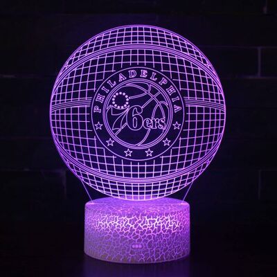 Stack Lampe 3D Tactile Veilleuses Enfant 7 Couleurs avec Telecommande - NBA #388 Noir - Publicité Stack Lampe 3D Tactile Veilleuses Enfant 7 Couleurs avec Telecommande - NBA #388 Noir - Publicité