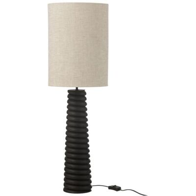 Non communiqué Lampe à Poser Filetage en Bois "Ailanthus" 85cm Noir Noir - Publicité Non communiqué Lampe à Poser Filetage en Bois "Ailanthus" 85cm Noir Noir - Publicité