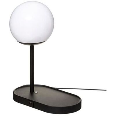 Non communiqué colors lampe boule en métal avec chargeur téléphone - h33 cm - noir Noir - Publicité Non communiqué colors lampe boule en métal avec chargeur téléphone - h33 cm - noir Noir - Publicité