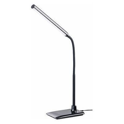 Lunartec : Lampe de bureau à LED avec col de cygne 6 W avec variateur Noir - Publicité Lunartec : Lampe de bureau à LED avec col de cygne 6 W avec variateur Noir - Publicité