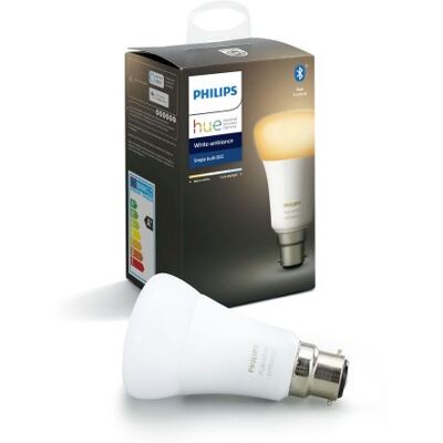 Ampoule Philips Hue White Ambiance Blanc chaud Blanc froid B22 9,5 W Blanc - Publicité Ampoule Philips Hue White Ambiance Blanc chaud Blanc froid B22 9,5 W Blanc - Publicité