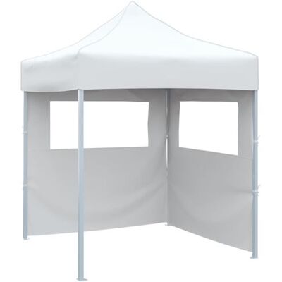 Tente de Fête Pliable 2x2m Acier Blanc - Publicité Tente de Fête Pliable 2x2m Acier Blanc - Publicité