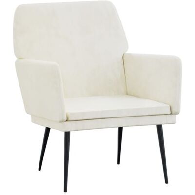 Non communiqué vidaXL Fauteuil Crème 62x79x79 cm Velours - Publicité Non communiqué vidaXL Fauteuil Crème 62x79x79 cm Velours - Publicité