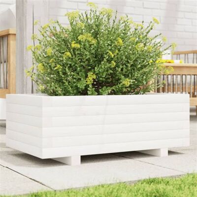 vidaXL Jardinera Blanche 70x40x26,5 cm Bois Massif de Pin - Jardinera - Publicité vidaXL Jardinera Blanche 70x40x26,5 cm Bois Massif de Pin - Jardinera - Publicité