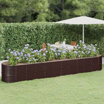 Jardinière vidaXL Marron 440x80x68 cm - Jardinier - Publicité Jardinière vidaXL Marron 440x80x68 cm - Jardinier - Publicité