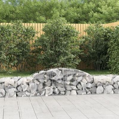 vidaXL Paniers Gabbion Arqué - 8 pcs - 300x50x40/60 cm - Mur Decoratif Extérieur - Publicité vidaXL Paniers Gabbion Arqué - 8 pcs - 300x50x40/60 cm - Mur Decoratif Extérieur - Publicité