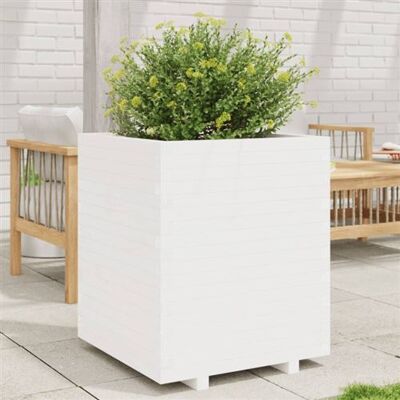 vidaXL Jardinière blanche 60x60x72,5 cm Bois massif de pin - Jardinière - Publicité vidaXL Jardinière blanche 60x60x72,5 cm Bois massif de pin - Jardinière - Publicité