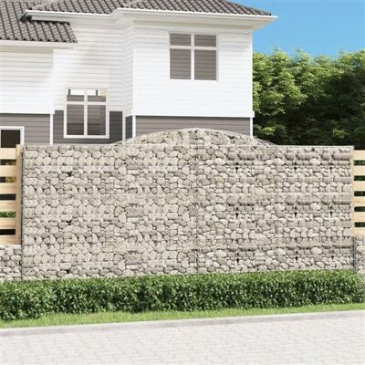 vidaXL Panier de Gabions Arqué 3 pcs - Décoration Extérieure - Publicité vidaXL Panier de Gabions Arqué 3 pcs - Décoration Extérieure - Publicité