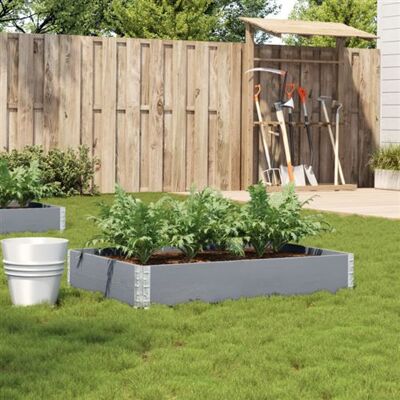 vidaXL Jardinière extérieure en bois massif Gris 120x80 cm - Jardinière en pin - Publicité vidaXL Jardinière extérieure en bois massif Gris 120x80 cm - Jardinière en pin - Publicité