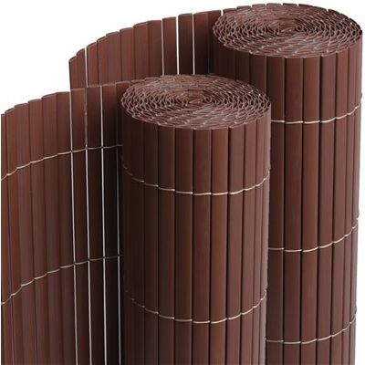Non communiqué Lot de 2 Canisses Brise vue en PVC tube Plat,Clôture protection pour jardin terasse balcon coloris marron foncée - Hauteur 160 x Longueur 500 cm 1700g/m2 Marron - Publicité Non communiqué Lot de 2 Canisses Brise vue en PVC tube Plat,Clôture protection pour jardin terasse balcon coloris marron foncée - Hauteur 160 x Longueur 500 cm 1700g/m2 Marron - Publicité