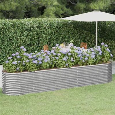 Jardinière en acier vidaXL - 368x80x68 cm - Argenté - Publicité Jardinière en acier vidaXL - 368x80x68 cm - Argenté - Publicité