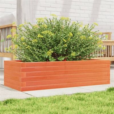 Jardinera en bois massif pin marron 90x40x23 cm vidaXL - Publicité Jardinera en bois massif pin marron 90x40x23 cm vidaXL - Publicité