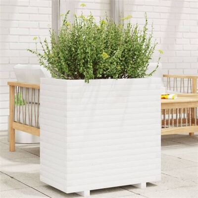 vidaXL Jardinière blanche 70x40x72 cm Bois massif de pin - Jardinière - Publicité vidaXL Jardinière blanche 70x40x72 cm Bois massif de pin - Jardinière - Publicité