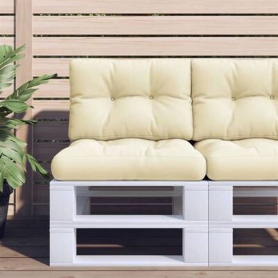 vidaXL Coussin pour Palette - 2 pcs, Tissu Crème - Extérieur & Intérieur - Publicité vidaXL Coussin pour Palette - 2 pcs, Tissu Crème - Extérieur & Intérieur - Publicité