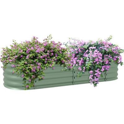 Non communiqué Carré potager de jardin dim. 150L x 62l x 30H cm modulable tôle d'acier ondulée vert Vert - Publicité Non communiqué Carré potager de jardin dim. 150L x 62l x 30H cm modulable tôle d'acier ondulée vert Vert - Publicité