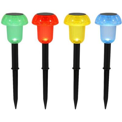 Non communiqué 4 balises solaires champignons multicolores MUSHY H24cm 5 - Publicité Non communiqué 4 balises solaires champignons multicolores MUSHY H24cm 5 - Publicité