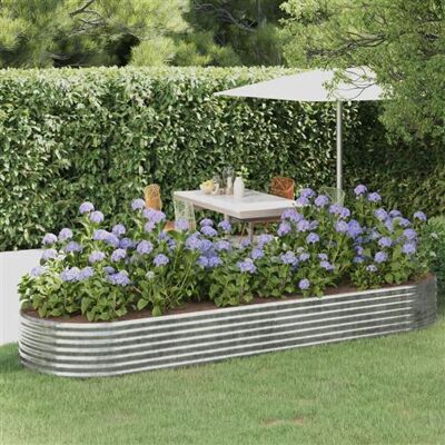 Jardinière vidaXL 322x100x36cm - Argent - Lit de jardin en acier - Publicité Jardinière vidaXL 322x100x36cm - Argent - Lit de jardin en acier - Publicité