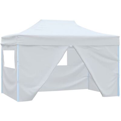 vidaXL Partytent met 4 zijwanden inklapbaar 3x4 m staal wit48900 Blanc - Publicité vidaXL Partytent met 4 zijwanden inklapbaar 3x4 m staal wit48900 Blanc - Publicité