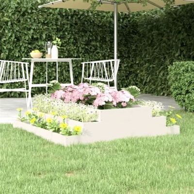 vidaXL Jardinière Blanche 110x110x27 cm Bois de Pin Massif - Jardinière - Publicité vidaXL Jardinière Blanche 110x110x27 cm Bois de Pin Massif - Jardinière - Publicité