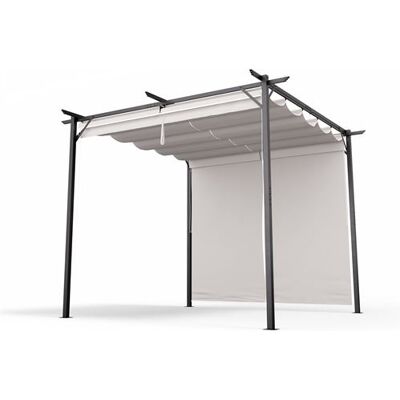 Blumfeldt Pantheon Robust - Pergola - Structure en Acier Résistant aux Intempéries - 3x3m - Protection UV - Panneaux Latéraux Réglables - Montage Facile - Publicité Blumfeldt Pantheon Robust - Pergola - Structure en Acier Résistant aux Intempéries - 3x3m - Protection UV - Panneaux Latéraux Réglables - Montage Facile - Publicité
