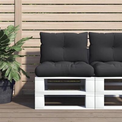 Vidaxl Cojines para palets - Tissu noir - Pallet cushions - Publicité Vidaxl Cojines para palets - Tissu noir - Pallet cushions - Publicité