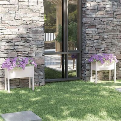 Ensemble de Jardinières en Pin Blanc vidaXL - 2 pcs, 70x31x70 cm - Publicité Ensemble de Jardinières en Pin Blanc vidaXL - 2 pcs, 70x31x70 cm - Publicité