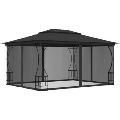 vidaXL Tonnelle avec moustiquaire 300x400x265 cm Anthracite Gris - Publicité vidaXL Tonnelle avec moustiquaire 300x400x265 cm Anthracite Gris - Publicité