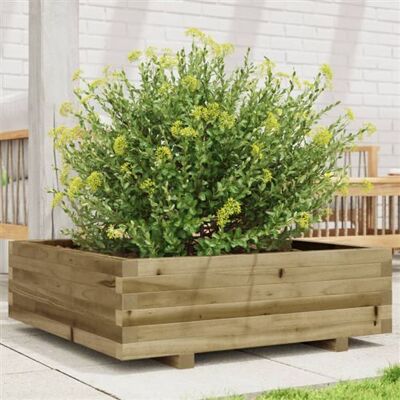 Vidaxl - Jardinera de madera de pino impregnada 80x80x26,5 cm - Publicité Vidaxl - Jardinera de madera de pino impregnada 80x80x26,5 cm - Publicité