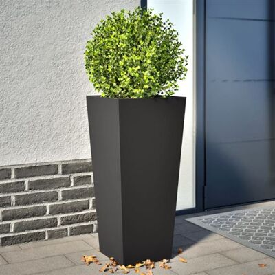 Non communiqué Jardinières 2 pcs noir 35x35x75 cm acier Noir - Publicité Non communiqué Jardinières 2 pcs noir 35x35x75 cm acier Noir - Publicité