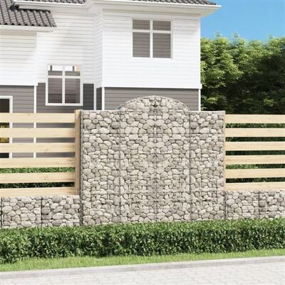 Panier de gabions arqués vidaXL - 6 pcs, 200x50x180/200 cm - Publicité Panier de gabions arqués vidaXL - 6 pcs, 200x50x180/200 cm - Publicité