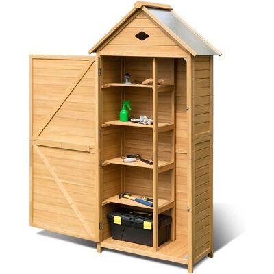 Non communiqué Giantex Armoire de Jardin Abri Jardin Remise pour Outils en Bois de Sapin avec 4 Etagères, Une Porte et Toit Double Pente pour Jardin, Balcon ou Terrasse - Publicité Non communiqué Giantex Armoire de Jardin Abri Jardin Remise pour Outils en Bois de Sapin avec 4 Etagères, Une Porte et Toit Double Pente pour Jardin, Balcon ou Terrasse - Publicité