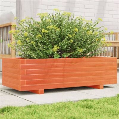 Jardinière en bois vidaXL 90x40x26,5cm Brun Cire - Jardinera - Publicité Jardinière en bois vidaXL 90x40x26,5cm Brun Cire - Jardinera - Publicité