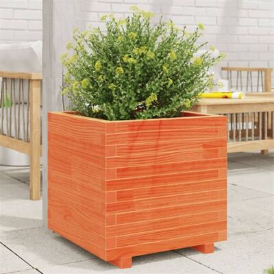 Jardinera en bois massif cire marron 50x50x49,5 cm - Pot de jardin - Publicité Jardinera en bois massif cire marron 50x50x49,5 cm - Pot de jardin - Publicité