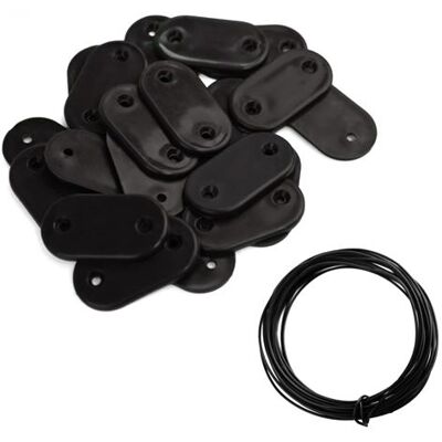 Non communiqué Lot de 50 kits de fixation pour brise vue, canisse anti-UV - Noir - Linxor Noir - Publicité Non communiqué Lot de 50 kits de fixation pour brise vue, canisse anti-UV - Noir - Linxor Noir - Publicité