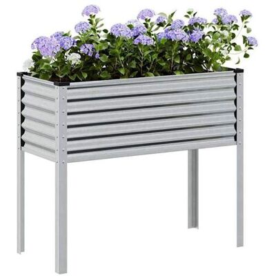 Non communiqué vidaXL Jardinière 100x45x90 cm acier inoxydable, jardinière d'extérieur, bac à fleurs, bac à tomates 4008973 Gris - Publicité Non communiqué vidaXL Jardinière 100x45x90 cm acier inoxydable, jardinière d'extérieur, bac à fleurs, bac à tomates 4008973 Gris - Publicité