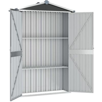 abri de jardin vidaXL Anthracite Acier Galvanisé Rangement Extérieur - Publicité abri de jardin vidaXL Anthracite Acier Galvanisé Rangement Extérieur - Publicité