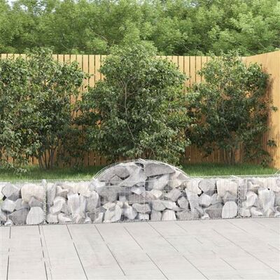 vidaXL Panier de gabion arqué - 11 pcs 200x30x40/60 cm - Fer galvanisé - Publicité vidaXL Panier de gabion arqué - 11 pcs 200x30x40/60 cm - Fer galvanisé - Publicité