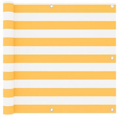Écran d'intimité de balcon vidaXL Blanc et Jaune - Tissu Oxford étanche - 90x600 cm - Publicité Écran d'intimité de balcon vidaXL Blanc et Jaune - Tissu Oxford étanche - 90x600 cm - Publicité