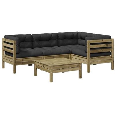 vidaXL - VIDAXL 5-piece Pinewood - Pin sylvestre - Imprégné - Ensemble jardin - Publicité vidaXL - VIDAXL 5-piece Pinewood - Pin sylvestre - Imprégné - Ensemble jardin - Publicité