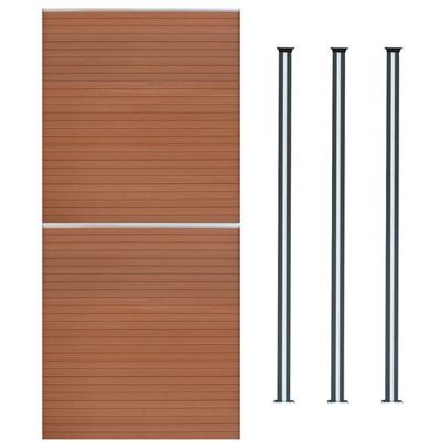Non communiqué Kit Clôture 2 Panneaux Composite Plastique Marron 9 Lames à Emboîter 185 cm H x 353 cm L & 3 Poteaux en Aluminium à LED Solaires Texture de Bois Reversible Brise-Vue Extérieur Jardin Mur d'Intimité - Publicité Non communiqué Kit Clôture 2 Panneaux Composite Plastique Marron 9 Lames à Emboîter 185 cm H x 353 cm L & 3 Poteaux en Aluminium à LED Solaires Texture de Bois Reversible Brise-Vue Extérieur Jardin Mur d'Intimité - Publicité