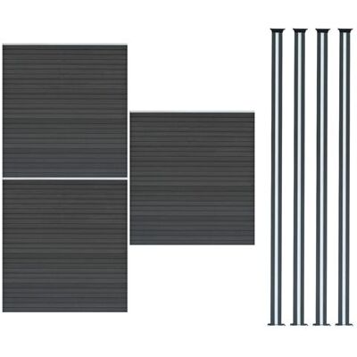 Non communiqué Kit Clôture 3 Panneaux Composite Plastique Gris 9 Lames à Emboîter 185 cm H x 526 cm L & 4 Poteaux en Aluminium à LED Solaires Texture de Bois Reversible PVC Brise-Vue Extérieur Jardin Mur d'Intimité - Publicité Non communiqué Kit Clôture 3 Panneaux Composite Plastique Gris 9 Lames à Emboîter 185 cm H x 526 cm L & 4 Poteaux en Aluminium à LED Solaires Texture de Bois Reversible PVC Brise-Vue Extérieur Jardin Mur d'Intimité - Publicité