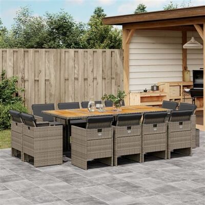 Ensemble de repas de jardin avec coussins - 12 places, Chaises pliantes - Publicité Ensemble de repas de jardin avec coussins - 12 places, Chaises pliantes - Publicité