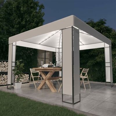 Non communiqué vidaXL Tonnelle avec Double Toit et Lumières LED Belvédère de Jardin Pavillon d'Extérieur Tente de Réception Chapiteau Barbecue 3x3 m Blanc Blanc - Publicité Non communiqué vidaXL Tonnelle avec Double Toit et Lumières LED Belvédère de Jardin Pavillon d'Extérieur Tente de Réception Chapiteau Barbecue 3x3 m Blanc Blanc - Publicité