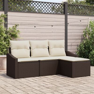 vidaXL Ensemble Canapé de Jardin Marron Modulaire - Mobilier d'Extérieur - Publicité vidaXL Ensemble Canapé de Jardin Marron Modulaire - Mobilier d'Extérieur - Publicité