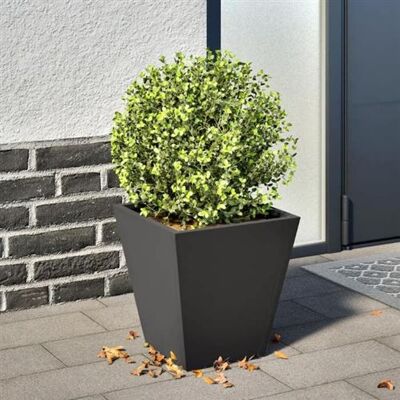 vidaXL Pot de Fleurs Noir 30x30x30 en Acier - Jardinière - Publicité vidaXL Pot de Fleurs Noir 30x30x30 en Acier - Jardinière - Publicité